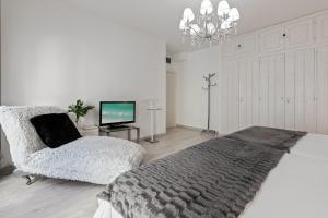 Postel nebo postele na pokoji v ubytování Amplio y luminoso apartamento en 1 línea playa