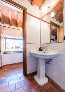 a bathroom with a sink and a mirror at Residenza Il Villino B&B in Florence +56 photos