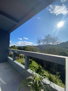 a view from the balcony of a house at Vista da Serra. in Gramado