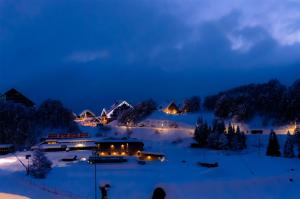 プラート・ネヴォソにあるBorgo Stalleの夜の雪のリゾート