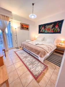 Tempat tidur dalam kamar di "Epidavros" Apartment of Levidi Arcadian Apartments
