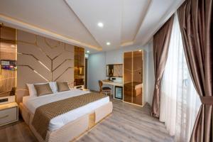 Cama ou camas em um quarto em Luxury Airport Hotel By Zazzoni-İstanbul Airport