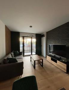 Televízia a/alebo spoločenská miestnosť v ubytovaní Browarna 12 - Luxury Apartments
