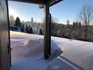 Mountain chalet v zime
