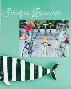 a picture of two bikes and a surfboard at Lupicante 56 Cesenatico in Cesenatico