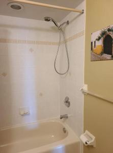 a bathroom with a bath tub and a shower at Top Floor of House in S Vaughan All to Yourself in Vaughan