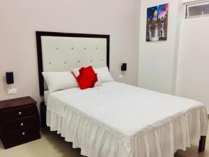 Postel nebo postele na pokoji v ubytování Casa Gaviota Dorada