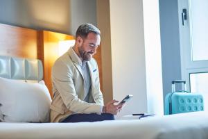 Posteľ alebo postele v izbe v ubytovaní Barcelona Century Hotel