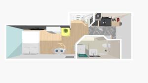 a floor plan of a house with a room at Stop Chez M Select Sense # Qualité # Confort # Simplicité in Saint-Fons