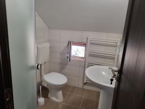 モイエチウ・デ・ジョスにあるCasa Berbeceのトイレと洗面台のある小さなバスルーム +29枚の写真