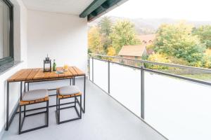 Balkón nebo terasa v ubytování Waldbewohner Apartments / Fuchs