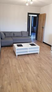 sala de estar con sofá y mesa de centro en Apartamenty Homely - Nowowarszawska 130, en Białystok