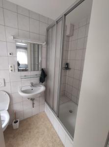 Koupelna v ubytování Gasthaus L&A Kunz