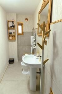 La salle de bains est pourvue d'un lavabo et d'un miroir. dans l'établissement The Nest of Envy, à Bari