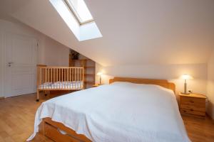 Postel nebo postele na pokoji v ubytování Krásný vybavený byt u sjezdovky