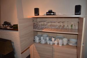 Kuchyň nebo kuchyňský kout v ubytování Apartment Sariks Place