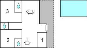 Plan piętra w obiekcie Lovely Home In Labin With Wifi