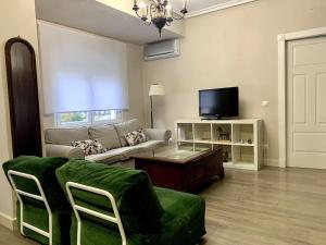 阿維拉的住宿－Tiger (wifi)，带沙发和电视的客厅