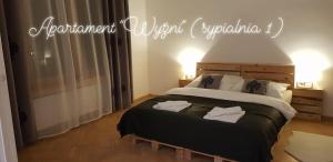 Posteľ alebo postele v izbe v ubytovaní Apartamenty MOŁS Zakopane