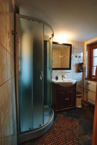 Kúpeľňa v ubytovaní Pension & Restaurant Krakonoš + 36 fotografií