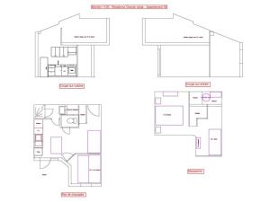 Plan piętra w obiekcie Charmant 2 Pièces Rénové 6 Pers, Balcon, Proche Pistes et Commerces - Morillon 1100 - FR-1-412-82