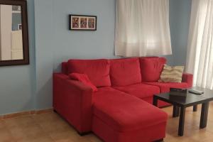 A seating area at Apart. tranquilo junto al mar grandes terrazas