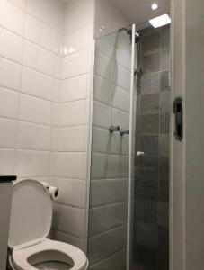 里約熱內盧的住宿－Casa Mag :)，一间带卫生间和淋浴的浴室