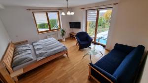 Postel nebo postele na pokoji v ubytování Apartmán Znojmo