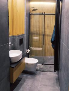 Koupelna v ubytování Apartament Na Olchowym Wzgórzu