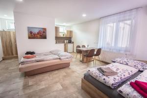Posteľ alebo postele v izbe v ubytovaní Mona Apartman