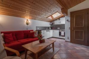 Kuchyň nebo kuchyňský kout v ubytování Appartementhaus Zum Schneider
