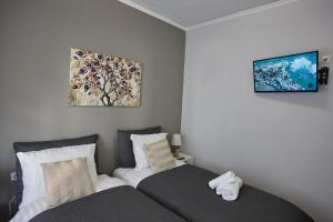 Posteľ alebo postele v izbe v ubytovaní C.L.A. 2 City Lux Apartment Alaxandroupoli
