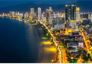 Nespecifikovaný výhled na destinaci Nha Trang nebo výhled na město při pohledu z hotelu