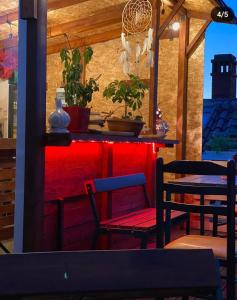 Un lugar para sentarse en The Rooftop Hostel
