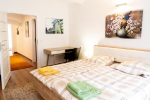 Voodi või voodid majutusasutuse Dana's Apartment beim Augarten toas