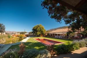 a view of the garden of a house at Hotel Boutique BC Wine Casablanca in Casablanca +138 photos