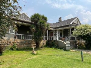 une maison avec un palmier dans la cour dans l'établissement Lindela House, à Kokstad