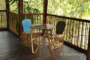 Balkón nebo terasa v ubytování Uravu Bamboo Grove Resort