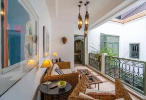 Istumisnurk majutusasutuses Riad Timila