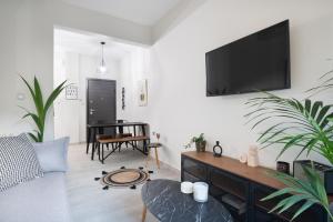 Televízia a/alebo spoločenská miestnosť v ubytovaní apt Eleven - cozy apartment with garden