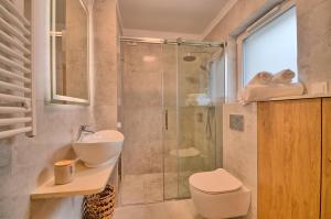 Kúpeľňa v ubytovaní Apartament Pistacjowy