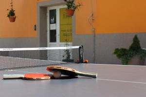 dwa rakiety tenisowe siedzące na korcie tenisowym w obiekcie Noclegi GALESZ w Świdnicy