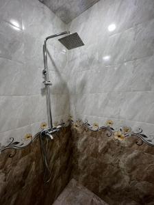 a shower in a bathroom with a shower at Modern Elegant Renovated Apartment, New Building, Chekhov stree in Yerevan