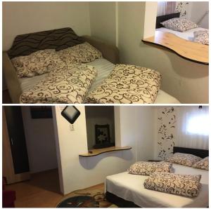 Un pat sau paturi într-o cameră la Casa de oaspeti Anciupi Vendeghaz