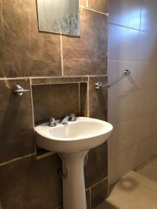 Koupelna v ubytování Cabañas Vista Andes