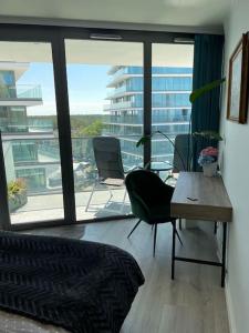 Posedenie v ubytovaní Apartament z widokiem na morze Międzyzdroje