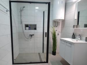Koupelna v ubytování Afrodita apartment