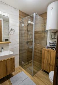 Koupelna v ubytování La Pista