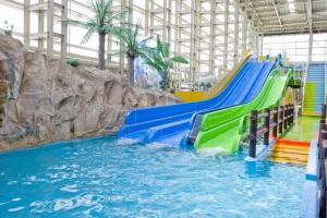 a water slide in a water park at Spa World HOTEL&RESORT in Osaka