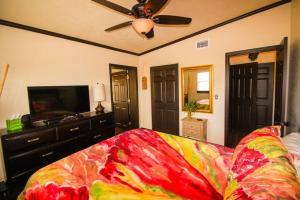 TV o dispositivi per l'intrattenimento presso Tahitian Cottage - Heated Pool Walk to the Beach